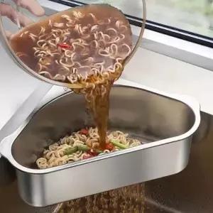 삼각 야채 찌꺼기 음식물 개수대 코너형 탈부착 거름 이물질 간편한 세척 바스켓