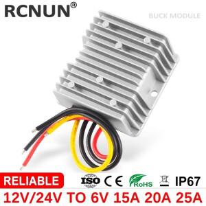 RCNUN 12V 24V ~ 6V 15A 20A 25A DC 컨버터 스텝 다운 10-36V 키덜트 자동차 전원 공급 장치 벅 모듈 CE Ro
