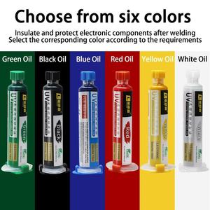 10CC UV 경화 솔더 마스크 잉크 저항 PCB BGA 회로 기판 용 녹색 오일 보호