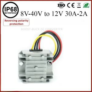 8V-40V ~ 12V 30A-2A 스텝 다운/업 DC-DC 컨버터 자동차 볼트 안정기 벅 부스트 모듈 전압 레귤레이터 전력