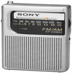 소니 ICF-S10MK2 포켓 AM/FM 라디오 실버