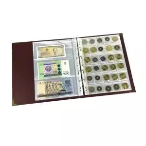 화폐 수집 앨범 주화 우표 지폐 케이스 가죽 보관함 세계 수납