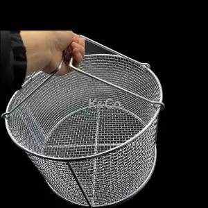 스텐바구니 원형 매쉬망 곡물 소쿠리 채반 구멍 채망 mm 타공