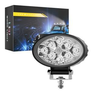 자동차 LED 작업 조명 8 3030 SMD 슈퍼 밝은 타원형 홍수 스팟 6500K DC 12-24 볼트 스포트라이트 트럭 4x4