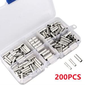 BN 구리 전선 케이블 연결 압착 슬리브 관형 페룰 러그 커넥터 비절연 튜브 버트 스플라이스 터미널