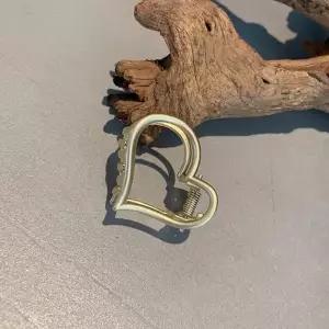 (색상 골드)하트 미니집게핀 반머리 반묶음 똥머리핀 올림머리 단발 메탈 헤어핀 골드 집게