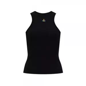 [비비안웨스트우드]26SS ORB 로고 슬리브리스 탑 블랙 3G01003Z J009C N401