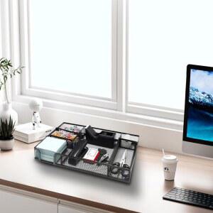 블랙 오피스 정리함 세트 리무버 종이 책상 디스펜서 용품 서랍 클립 스테이플 스테이플 테이프 액세서리 스티커 테이프 가위 스테이플러 메모