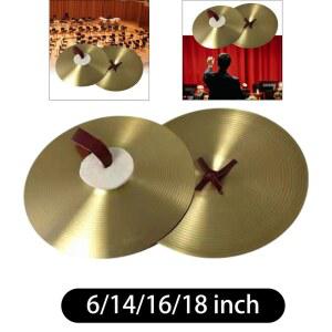 호환 2x 크래시 심벌즈 연습용 악기 드럼 심벌즈 전통 핸드 심벌즈 합금 파티 초보자 전문가용