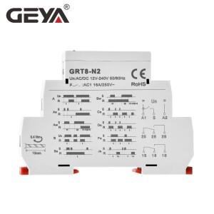GEYA 확장형 다기능 타임 릴레이(타이머 지연) - 10가지 기능 AC DC 12V/24V/220V/230V 16A
