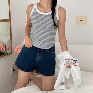 [옷자락]여자 베이직 라운드 단가라 민소매 나시티