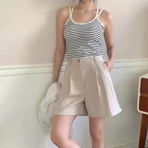 [옷자락]여자 데일리 단가라 캡 내장 X 나시