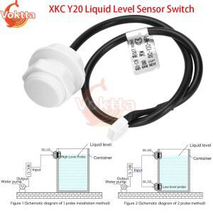 XKC Y20 액체 레벨 센서 스위치 감지기 접촉 유형 광전 수위 유량계 V/NPN 출력