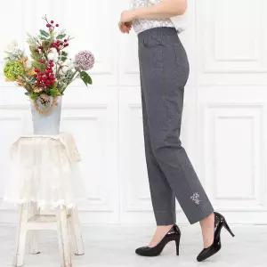 [모슬린]엄마옷 플라워 보석 정장일자바지 614FGH276 마담중년여성빅사이즈50대60대