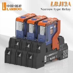LANBOO J13A 12A/8A 마이크로 전압 플러그인 범용 중간 릴레이 5핀/8핀 12VDC/24VDC/220VAC 및 베이스 별도