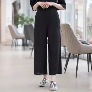 [모슬린]엄마옷 보리 플리츠 통바지 614FGH174 마담중년여성빅사이즈50대60대