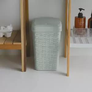 8L 원터치 슬림 휴지통 틈새 쓰레기통 책상용 미니 분리수거함
