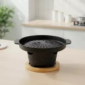 1인용 미니화로 고기불판 세트 자취생 혼술 캠핑용 구이판