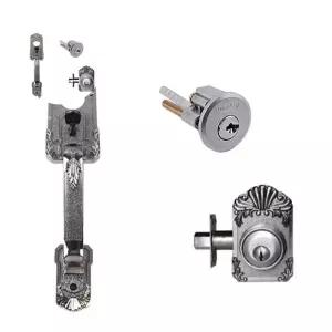 주택 샷시 현관문 출입문 손잡이 겸용 잠금장치 세트