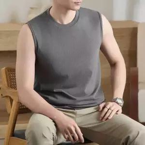 남성용 조끼 순면 퀵드라이 쿨링 유행 시원한 코튼 원단 주어 나시 통기성을 안에 빅사이즈 MODU1