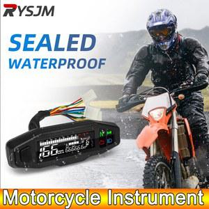 AD 범용 오토바이 속도계 디지털 속도 계량기 LED 타코미터 대시 보드 계기판 LCD 디스플레이 Y 브래킷