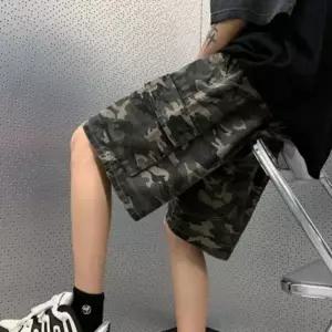 남자 여름 밀리터리 카고 반바지 밴딩 쇼츠 팬츠