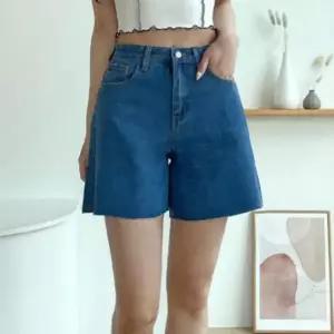 여성 여름 A라인 데님 컷팅 청반바지 팬츠