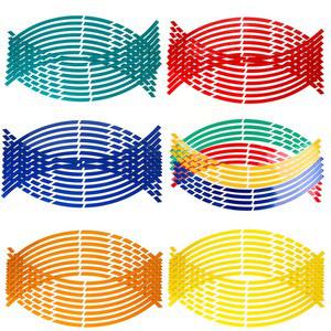 17 18 반사 오토바이 자동차 휠 타이어 스티커 용 데칼 림 테이프 스트립