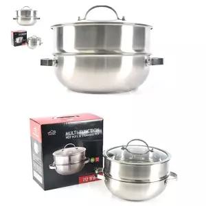 인덕션 2단 스텐 찜냄비 겸용 전골 29.2cm 33호