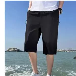 아이스 여름바지 캐주얼팬츠 쿨링 반바지 쿨링반바지 허리밴딩 남성 면팬츠