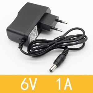 1PCS 6V1A  AC 100V-240V 변환기 어댑터 DC 6V 1A 1000mA 전원 공급 장치 EU 플러그 5.5mm x 2.1mm