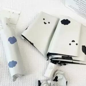 클라우드 패턴 3단 자동 우산 양산 귀여운 휴대용 양우산 원터치 자외선차단 암막 예쁜 디자인