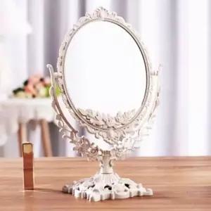 회전 화장대 화장거울 협탁 탁상 타원형 책상 엔틱 양면 스탠딩 [mFFWSJ2]