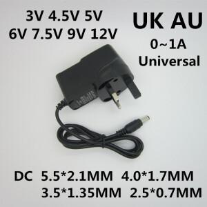 AC 110-240V DC 3V 4.5V 5V 6V 9V 12V 0.5A 1A Universa 어댑터 전원 공급 장치 충전기 LED 조명 스트립 용
