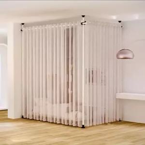 침실 가림막 커튼 커튼봉 거실 사무실 이동식 파티션 가림막커튼 스탠드 칸막이 욕실