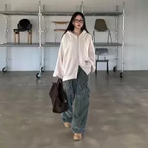 [아트박스]/옷자락 여자 후리스 투웨이 박시 후드 집업