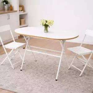 아트박스 가구느낌 뉴원접이식테이블 타원 식탁 거실테이블 1000x600