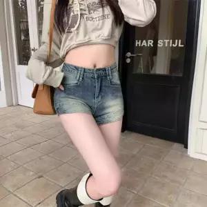 마킷3 데님 여성용 스판 하이웨스트 숏 청바지 봄여름 롱다리 힙스터 스키니 청반바지 핫팬츠 JEN2