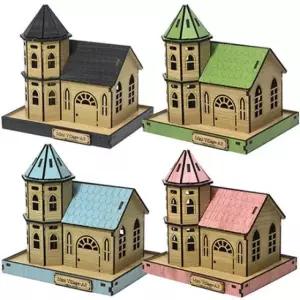 하우스 미니빌리지 목재퍼즐 목재입체퍼즐 목재모형 -그린 A3 3D  [mW702228]