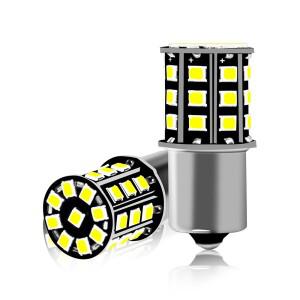 2개 2835 LED 칩 1156 S25 G18 BAY15d P21/5W 12V/24V 6000K 모터홈 트럭 트레일러 밴 자동차 바이크 오토