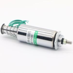 DC 원통형 솔레노이드는 재설정 없는 전자석 XRN-25X50T 12V 24V 스트로크 10mm 19W를 밀어냅니다.