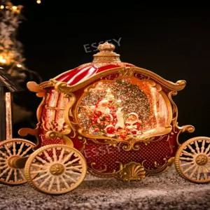 크리스마스 마차 인테리어 산타 랜턴오르골 무드등 장식 선물