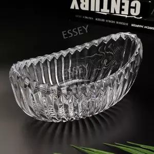 크리스탈 커피 접시 과일 보울 홈 테이블 사탕 카페 거실 그릇 요거트 유리 플레이팅 디저트 대형