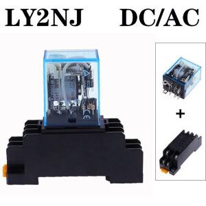 220/240V AC 10A 8PIN 코일 전력 계전기 DPDT LY2NJ HH62P HHC68A-2Z 소켓 베이스 포함