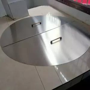 스틸 분할 냄비 소프 밥솥 뚜껑 솥뚜껑 스테인레스 접이식