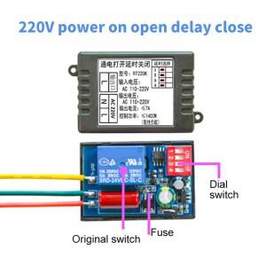 AC 220V 시간 지연 릴레이 사이클 타이머 제어 스위치 조정 가능 타이밍