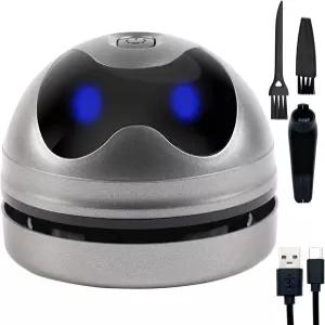 할로쿨 데스크톱 진공청소기 미니 책상 테이블 부스러기용 USB 타입-C 충전식 키보드 컴퓨터 노즐 포함