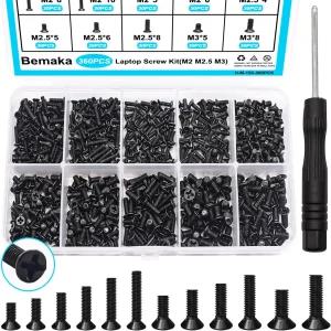 베마카 360Pcs 노트북 나사 컴퓨터 작은 키트 12 사이즈 M2 M2.5 M3 교체용 마더보드 SSD PC 팬 하드