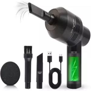 10AGGIRL 새로운 무선 미니 청소기 휴대용 컴퓨터 자동차 노트북 재봉틀 키보드 빈 USB 책상 부스러기 먼지