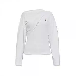 [비비안웨스트우드]26SS 헤보 HEBO 드레이프 티셔츠 화이트 3G01003Y J009C A401